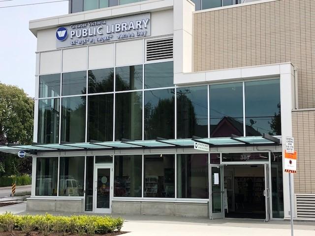 Exterior photo of the James Bay Library Branch